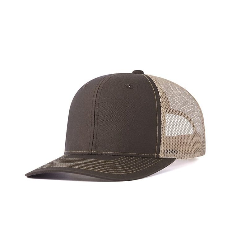 Custom logo 6 panel all colors richardson 112 trucker hats mesh with leather patches camo customized embroidery 2two tone gorras