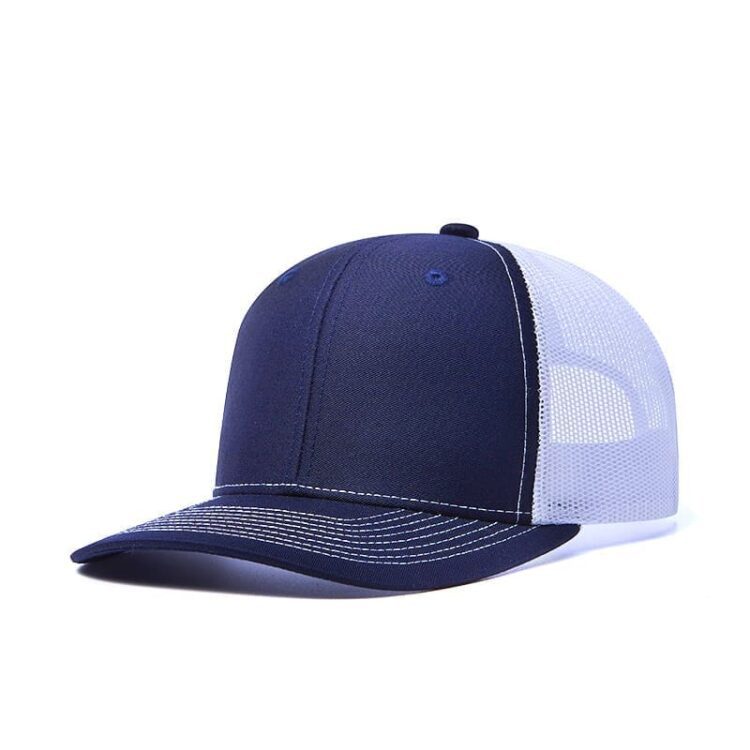 Custom logo 6 panel all colors richardson 112 trucker hats mesh with leather patches camo customized embroidery 2two tone gorras