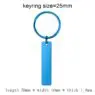 Keychain blank laser engraving stainless steel custom logo creative personality bar rectangle metal keychains promotional gift