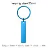 Keychain blank laser engraving stainless steel custom logo creative personality bar rectangle metal keychains promotional gift