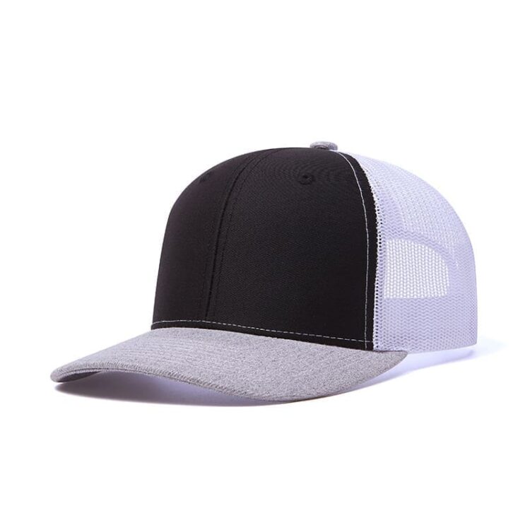 Custom logo 6 panel all colors richardson 112 trucker hats mesh with leather patches camo customized embroidery 2two tone gorras