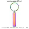 Keychain blank laser engraving stainless steel custom logo creative personality bar rectangle metal keychains promotional gift