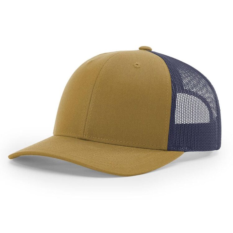 Oem custom embroidery blank trucker hats cotton plain richardson 112 trucker hats