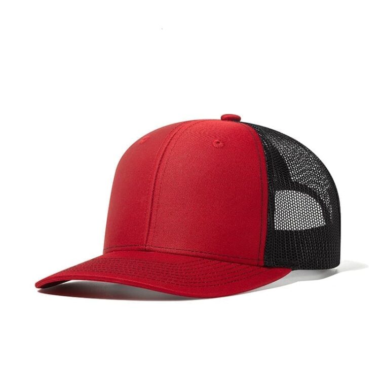 Custom logo 6 panel all colors richardson 112 trucker hats mesh with leather patches camo customized embroidery 2two tone gorras