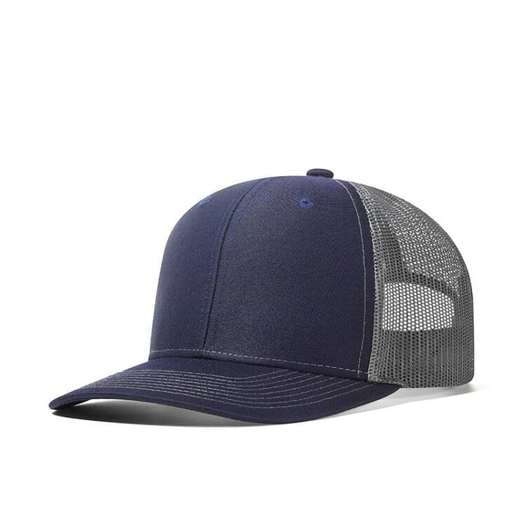 Custom logo 6 panel all colors richardson 112 trucker hats mesh with leather patches camo customized embroidery 2two tone gorras