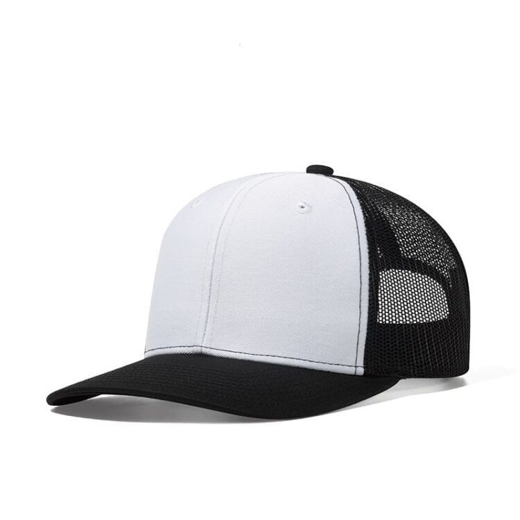 Custom logo 6 panel all colors richardson 112 trucker hats mesh with leather patches camo customized embroidery 2two tone gorras