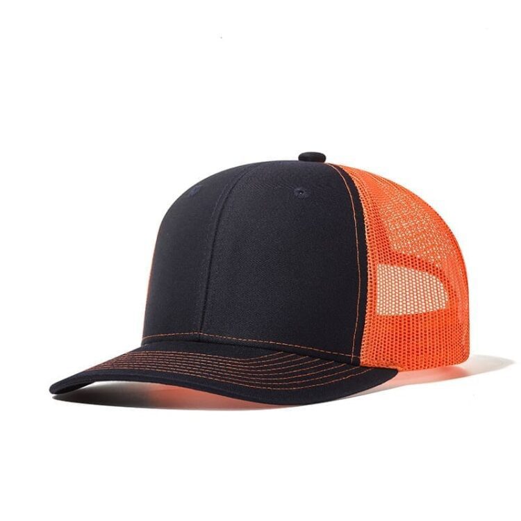 Custom logo 6 panel all colors richardson 112 trucker hats mesh with leather patches camo customized embroidery 2two tone gorras