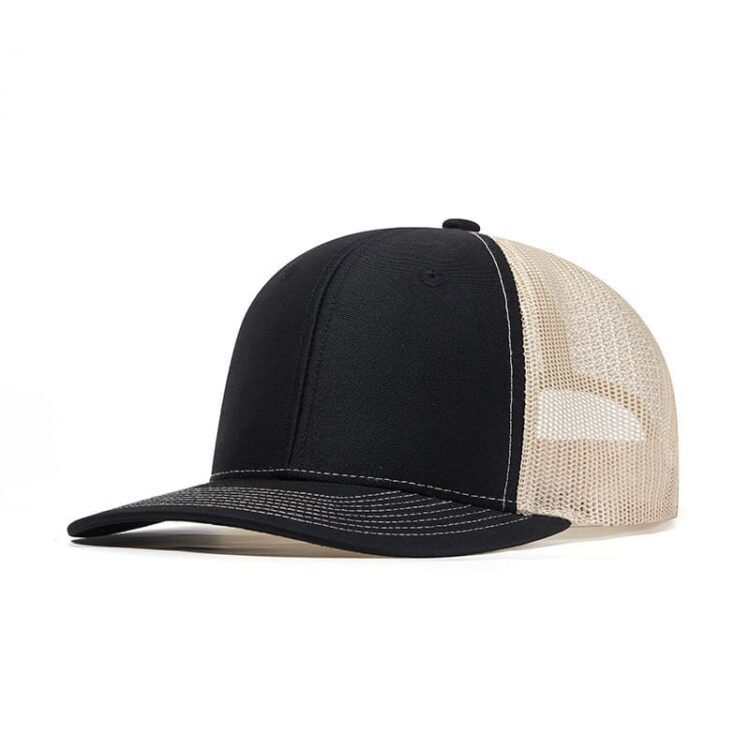 Custom logo 6 panel all colors richardson 112 trucker hats mesh with leather patches camo customized embroidery 2two tone gorras