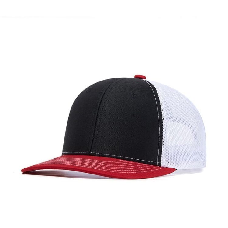 Custom logo 6 panel all colors richardson 112 trucker hats mesh with leather patches camo customized embroidery 2two tone gorras