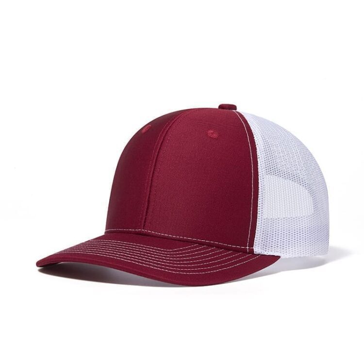 Custom logo 6 panel all colors richardson 112 trucker hats mesh with leather patches camo customized embroidery 2two tone gorras