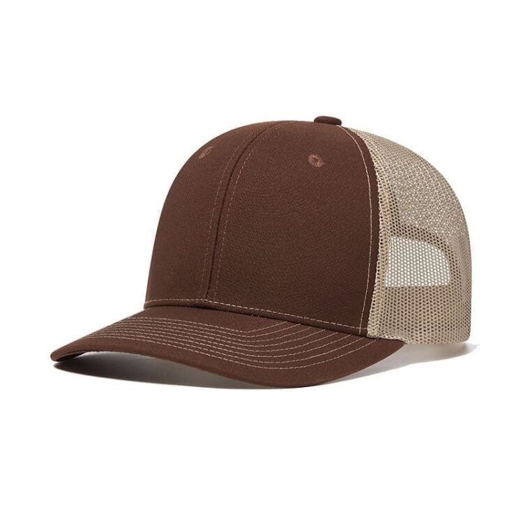 Custom logo 6 panel all colors richardson 112 trucker hats mesh with leather patches camo customized embroidery 2two tone gorras