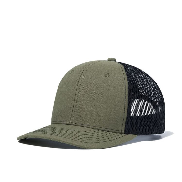 Custom logo 6 panel all colors richardson 112 trucker hats mesh with leather patches camo customized embroidery 2two tone gorras