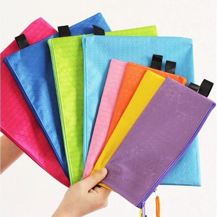 A4 felt document bag business briefcase oxford file folder with zipper lamination pouches a4 promotion file holder