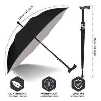 Cheap wholesale auto open customized crutch large colorful uv umbrella for old people