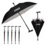 Cheap wholesale auto open customized crutch large colorful uv umbrella for old people
