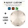 custom logo 24 rib automatic folding umbrella 3