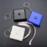 Custom logo 60 inch plastic square measuring tape with keychain mini tailor tape measures