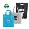 Custom logo environmental friendly non woven t shirt shopping bag storage bag d cut non woven bag with zipper