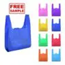 Custom logo environmental friendly non woven t shirt shopping bag storage bag d cut non woven bag with zipper