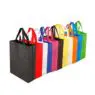 Custom logo printing recyclable garment nonwoven reusable market shopping tote bag non woven bag