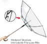 custom logo straight long handle transparent umbrella 2