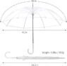 custom logo straight long handle transparent umbrella 4