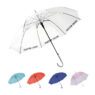 custom logo straight long handle transparent umbrella