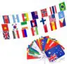 Custom print all country banner small national flag advertising mini pennant flag bunting string flag for bar party decoration