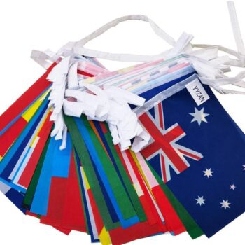 Custom print all country banner small national flag advertising mini pennant flag bunting string flag for bar party decoration