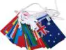 Custom print all country banner small national flag advertising mini pennant flag bunting string flag for bar party decoration