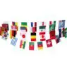 Custom print all country banner small national flag advertising mini pennant flag bunting string flag for bar party decoration
