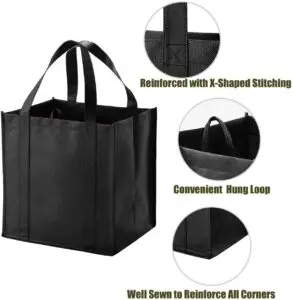 Custom printed pp tote shopping bags reusable foldable non-woven eco-friendly and recyclable for packaging promotion