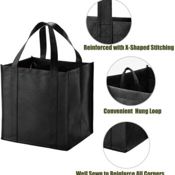 Custom printed pp tote shopping bags reusable foldable non-woven eco-friendly and recyclable for packaging promotion