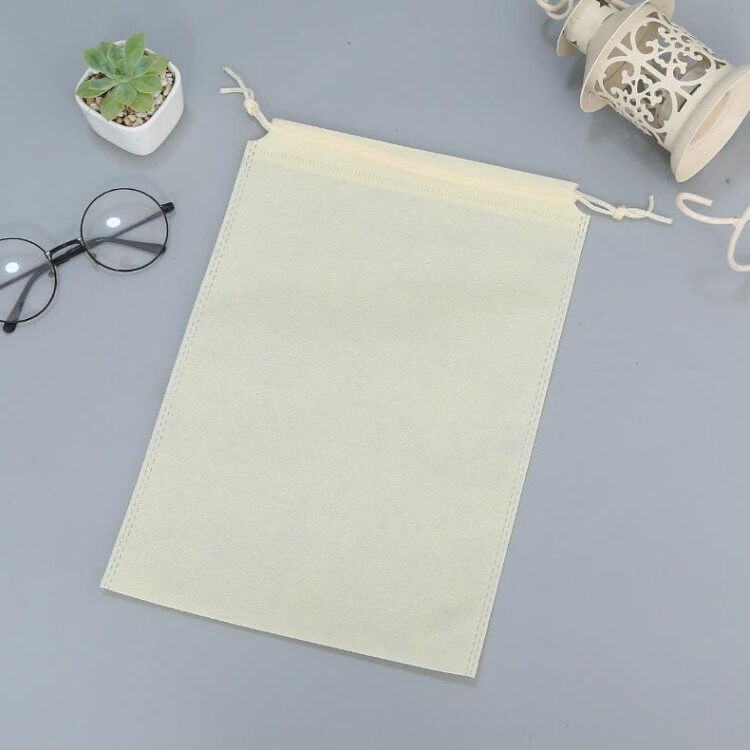 Custom wholesale logo printed non woven gift storage bag travel non-woven black carrying dust shoe bag drawstring packaging bag