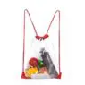 Customized logo waterproof plastic transparent sport storage bag clear gym fitness pvc drawstring backpack