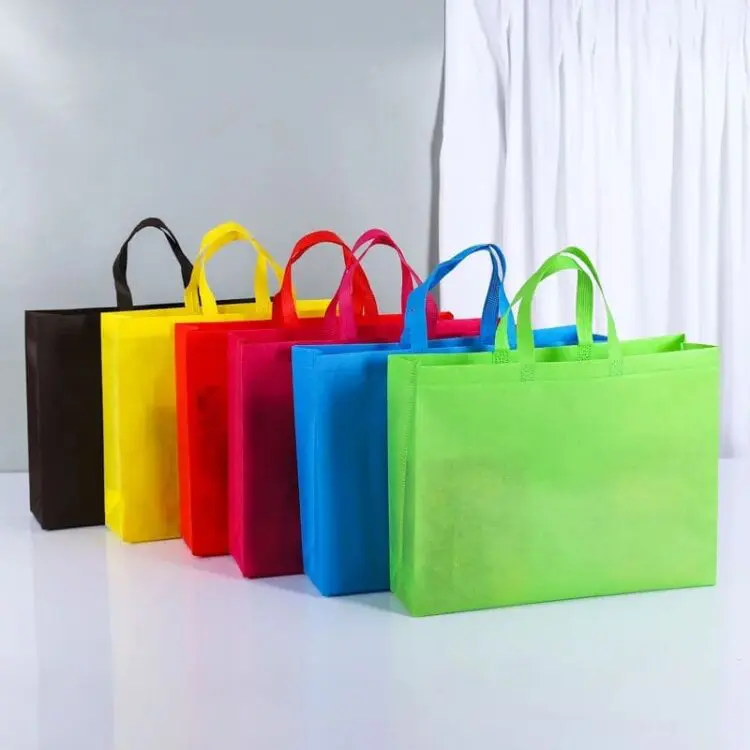 Customized personalized recyclable fabric shopping bag wholesale promotional pp non woven manufacturers tnt bags