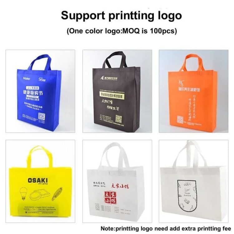 Customized personalized recyclable fabric shopping bag wholesale promotional pp non woven manufacturers tnt bags