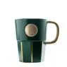 Customized promotion gifts ceramic bronze seal mug household restaurant vertical coffee cup