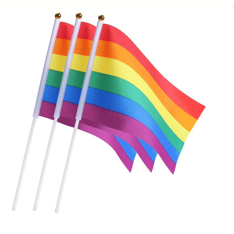 Promotion product 21*14cm political flags hand waving flag custom uk england french hand held bunting uk flags