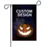 Halloween festival outdoor custom garden flags printing sublimation double sided garden flag courtyard flag banner