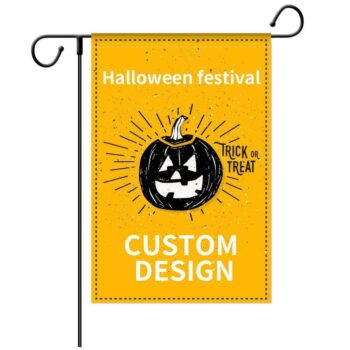 Halloween festival outdoor custom garden flags printing sublimation double sided garden flag courtyard flag banner