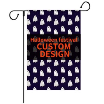 Halloween festival outdoor custom garden flags printing sublimation double sided garden flag courtyard flag banner