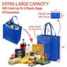 Large durable eco friendly grocery shopping bag foldable reusable non woven totes bags with snap closure
