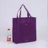 Large durable eco friendly grocery shopping bag foldable reusable non woven totes bags with snap closure