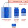 Large durable eco friendly grocery shopping bag foldable reusable non woven totes bags with snap closure