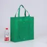 Large durable eco friendly grocery shopping bag foldable reusable non woven totes bags with snap closure