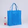 Large durable eco friendly grocery shopping bag foldable reusable non woven totes bags with snap closure