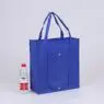 Large durable eco friendly grocery shopping bag foldable reusable non woven totes bags with snap closure