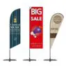 Low moq custom wholesale flying beach flag banner promotional advertising wind outdoor custom feather flags