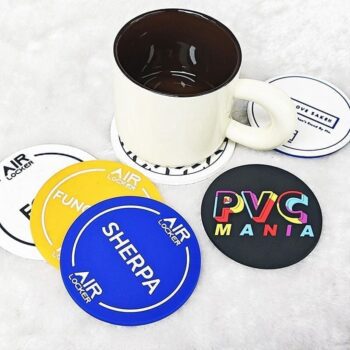 Wholesale promotion custom round soft pvc car cup holder tea coaster classic style for coffee and customizable